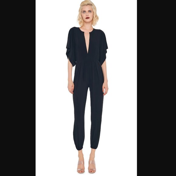 Norma Kamali Black Rectangle Jog Jumpsuit, XS-S Oversized - Picture 1 of 10